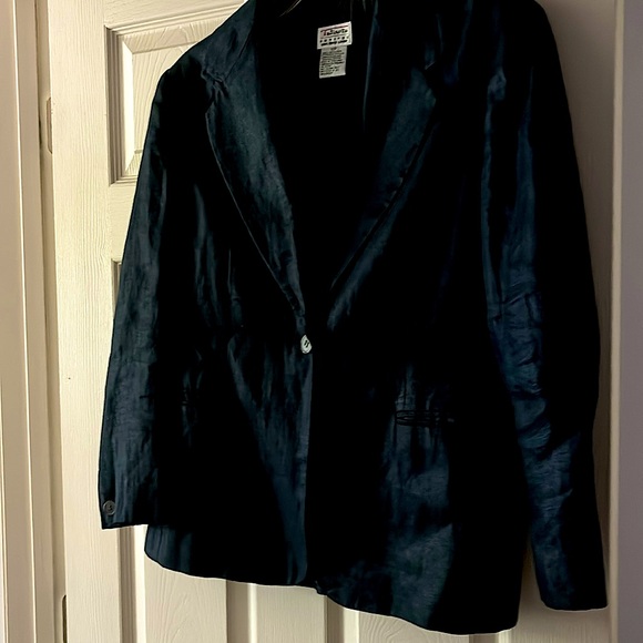 Linen, black blazer - Picture 1 of 4